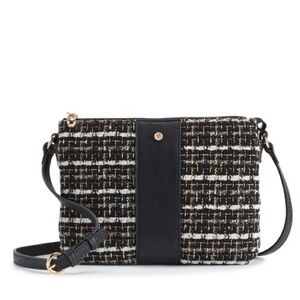 LC Lauren Conrad Candide Mini Tweed Crossbody
